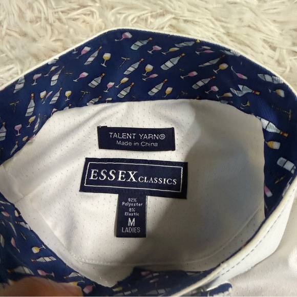 Women’s Medium White Essex Classics Long Sleeve Horseback Riding Show Shirt - Picture 6 of 6